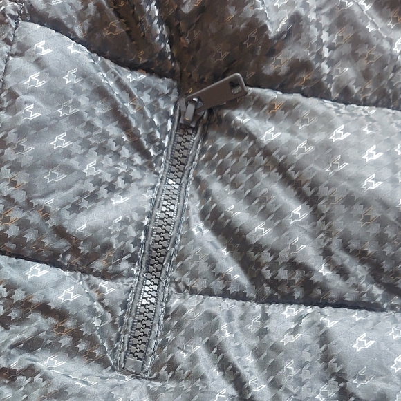 Yes Do Kid's Silver Puffer Type Jacket with Faux Fur Hood Sz 12 Y Fall Winter - Picture 12 of 12